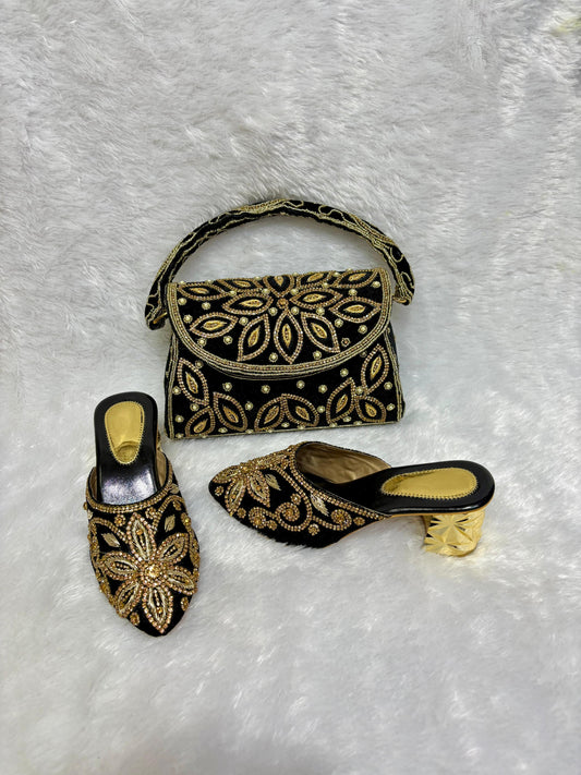 Conjunto de tacón y clutch 0009