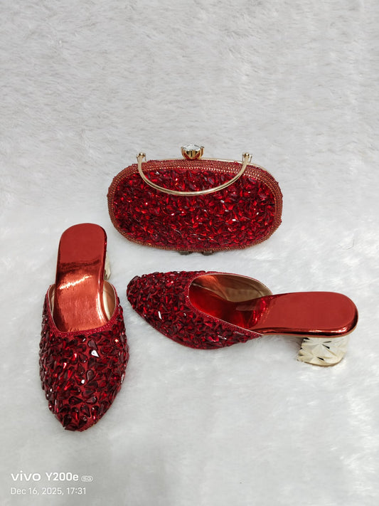 Conjunto de tacón y clutch 0011