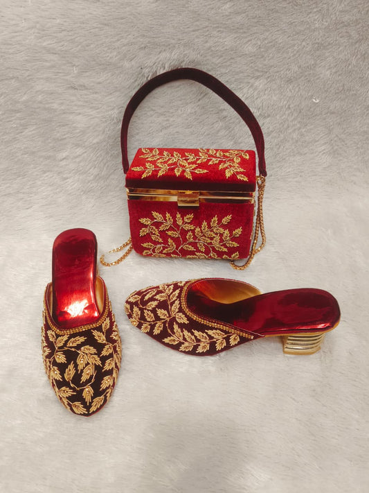 Conjunto de tacón y clutch 0012