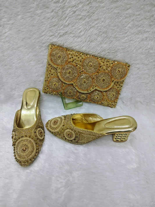 Conjunto de tacón y clutch 0015