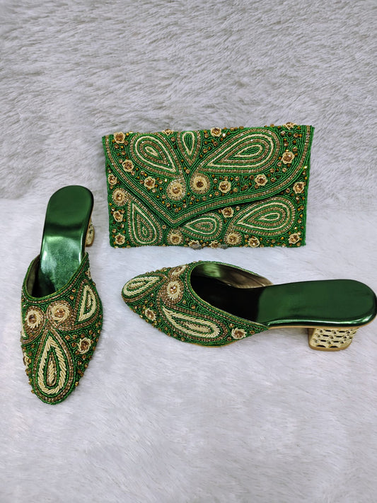 Conjunto de tacón y clutch 0019