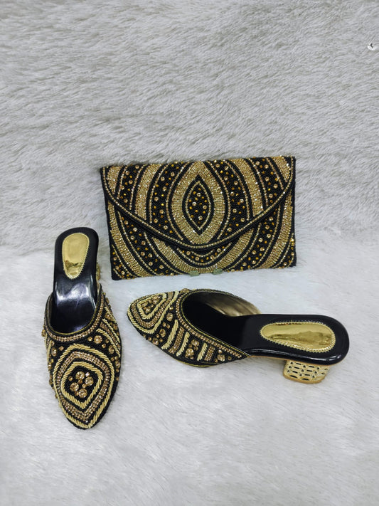 Conjunto de tacón y clutch 0020