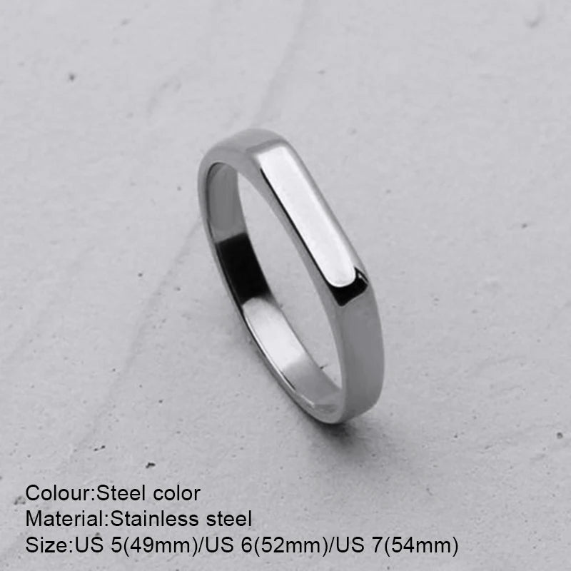 316L Stainless Steel Fashion Ring – Durable, Non-Fading Band for Women
