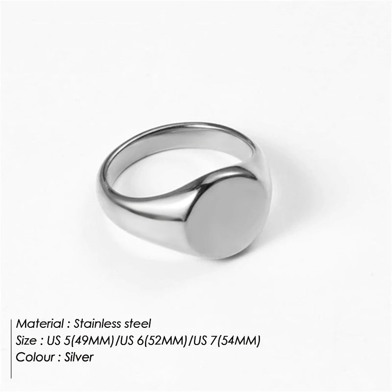 316L Stainless Steel Fashion Ring – Durable, Non-Fading Band for Women