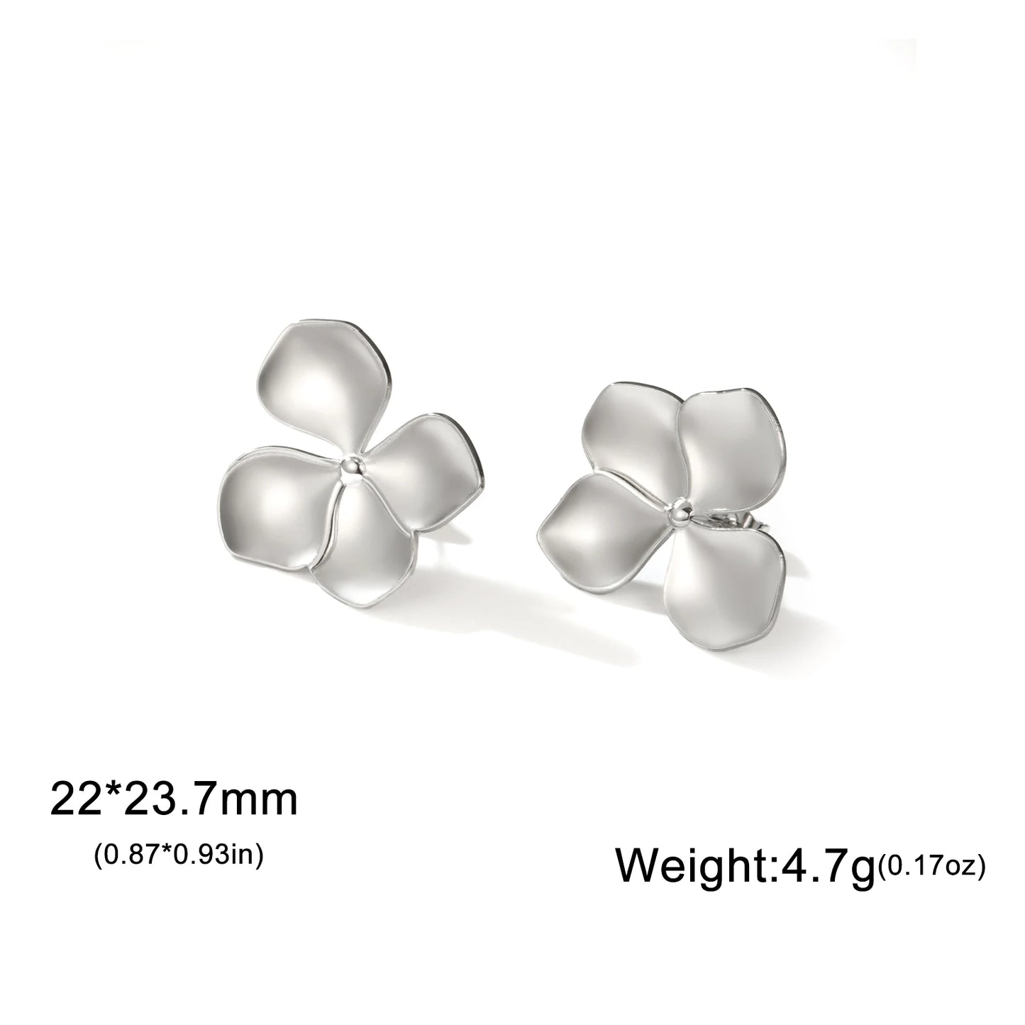 Unift Vintage Flower Stud Earrings for Women – Bohemian 14K Gold-Plated Stainless Steel Statement Jewelry