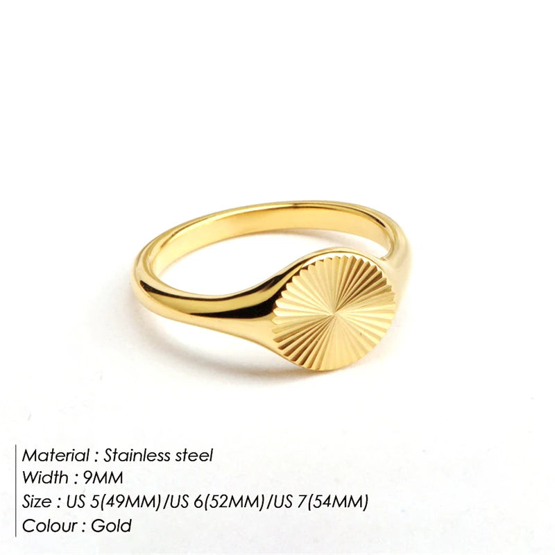 316L Stainless Steel Fashion Ring – Durable, Non-Fading Band for Women