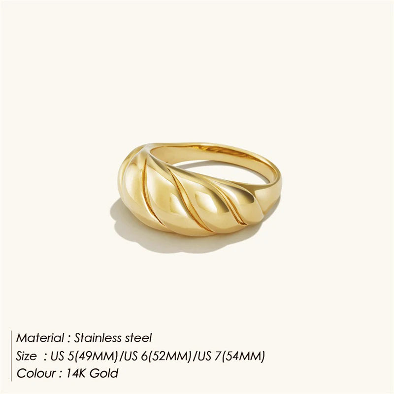 316L Stainless Steel Fashion Ring – Durable, Non-Fading Band for Women