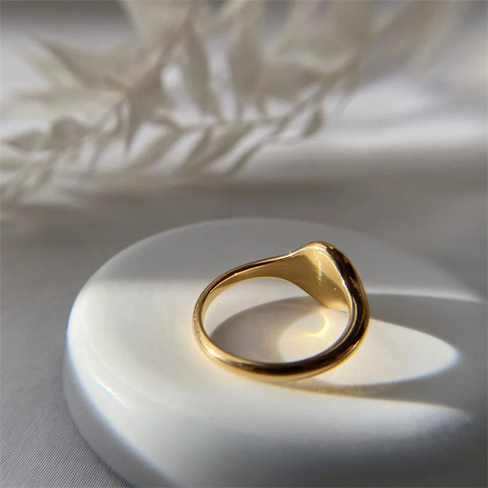 316L Stainless Steel Fashion Ring – Durable, Non-Fading Band for Women