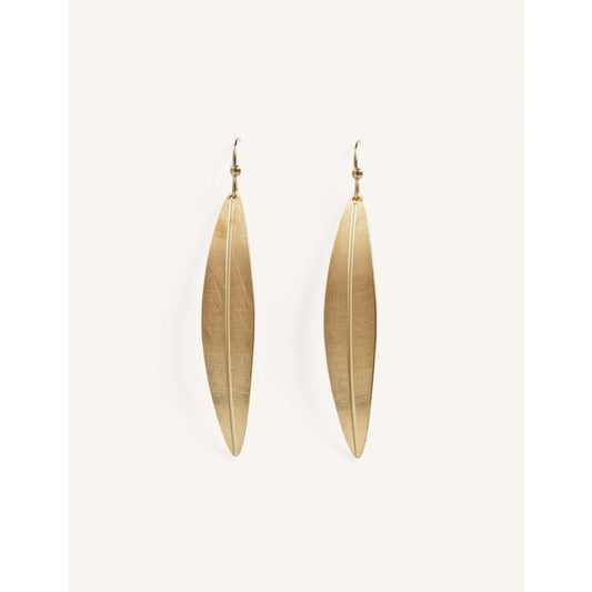 Golden Stainless Steel Drop Earrings – Minimalist 5cm Statement Jewelry for Women