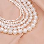 Collier ras du cou classique en perles d'imitation pour femme – Élégant collier de perles pour mariée et mariage