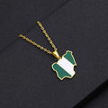 Collier pendentif tendance carte du Nigeria et d'Afrique pour hommes et femmes – Bijou africain en acier inoxydable doré et argenté