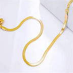 Bracelet de cheville en acier inoxydable plaqué or avec chaîne serpent – ​​Bijou tendance pour l'été et la plage pour femme