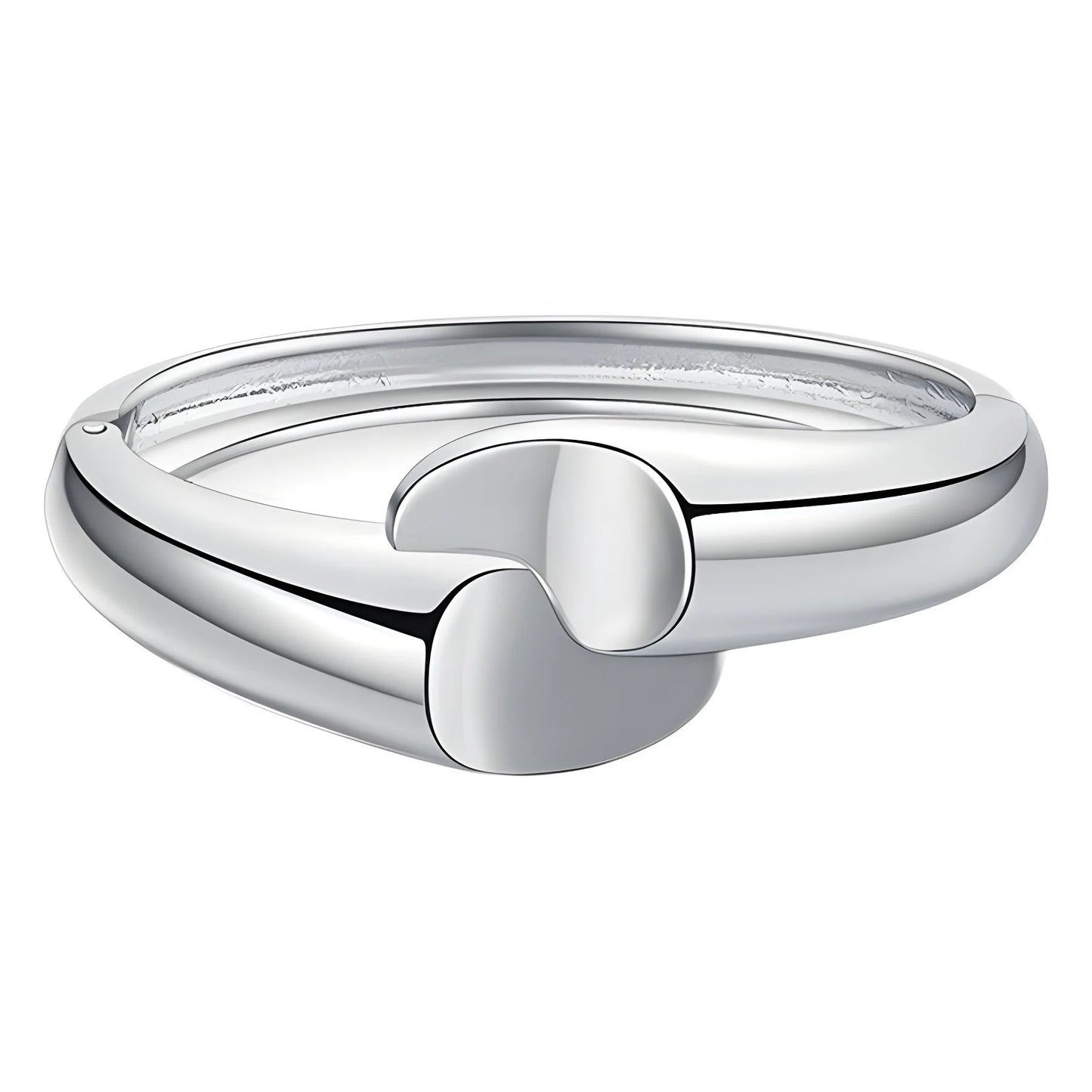 Vintage Chunky Irregular Cuff Bracelet – Gold & Silver Plated Smooth Metal Bangle for Women & Men