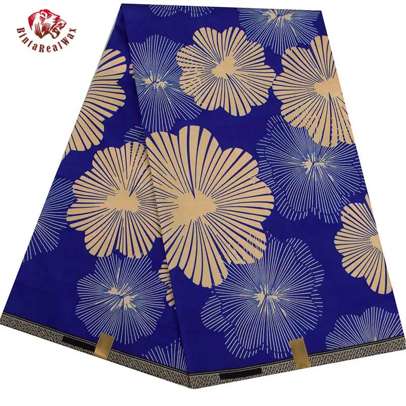 Elariah Ankara Wax Print Fabric – 6 Yards African Batik Polyester Material for Dresses, Sewing & Occasion Wear