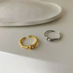 Silver Color Adjustable Zircon Ring for Women – Elegant Gold Plated Open Band Fashion Ring | Minimalist Party & Wedding Jewelry