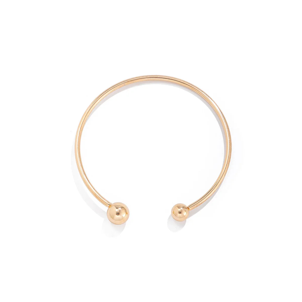 Vintage Chunky Irregular Cuff Bracelet – Gold & Silver Plated Smooth Metal Bangle for Women & Men