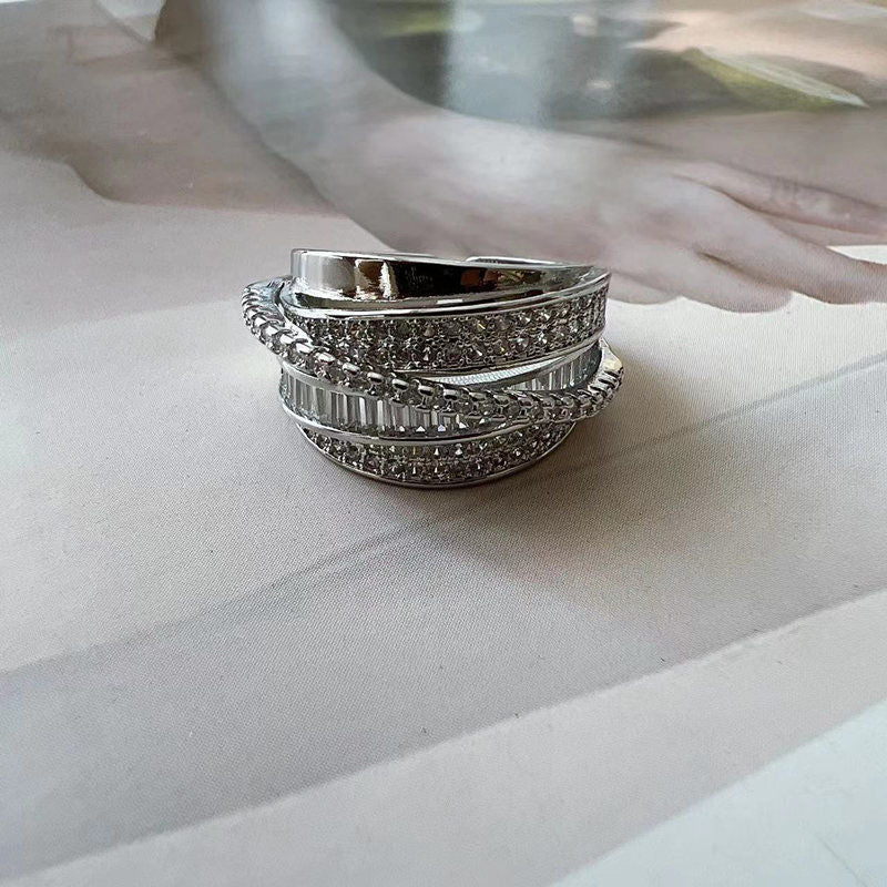 Bague plissée irrégulière, ouverte et ajustable – Bague tendance style punk Y2K pour femmes et hommes, bijou de soirée à la mode