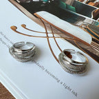 Bague plissée irrégulière, ouverte et ajustable – Bague tendance style punk Y2K pour femmes et hommes, bijou de soirée à la mode