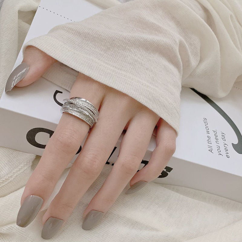 Bague plissée irrégulière, ouverte et ajustable – Bague tendance style punk Y2K pour femmes et hommes, bijou de soirée à la mode