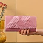Women's Envelope Evening Clutch Bag - Hard Shell Party Handbag with Criss-Cross Design | Elariah