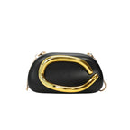 Elariah Structured PU Leather Clutch Bag with Metal Handle – Women’s Evening Crossbody & Handheld Party Purse