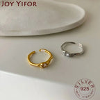 Silver Color Adjustable Zircon Ring for Women – Elegant Gold Plated Open Band Fashion Ring | Minimalist Party & Wedding Jewelry