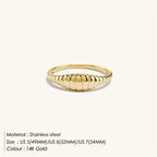 Bague tendance en acier inoxydable 316L – Alliance durable et résistante à la lumière pour femme