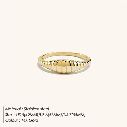 316L Stainless Steel Fashion Ring – Durable, Non-Fading Band for Women
