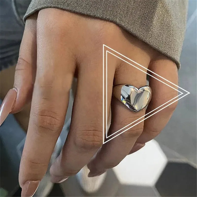 3-Piece Gold Plated Geometric Open Ring Set – Chunky, Irregular & Trendy Statement Rings for Women