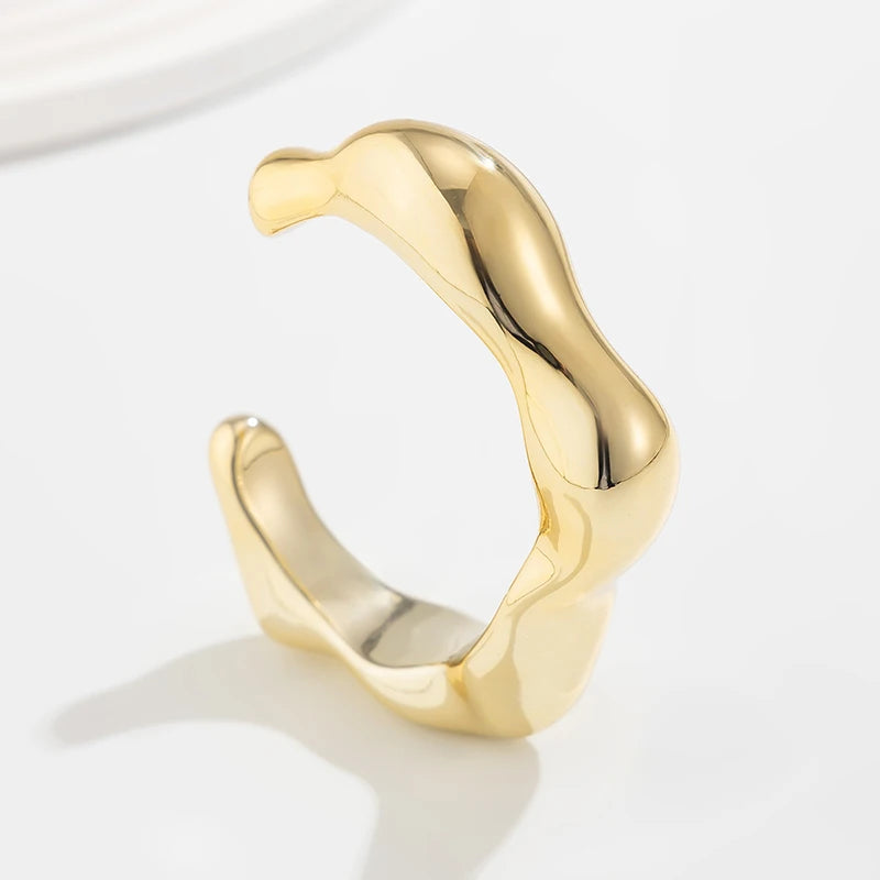 Bracelet jonc géométrique irrégulier pour femme – Bracelet tendance et audacieux, bijou manchette ouvert à la mode