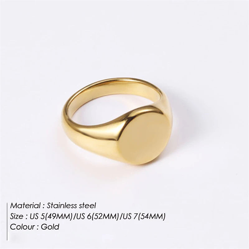 316L Stainless Steel Fashion Ring – Durable, Non-Fading Band for Women