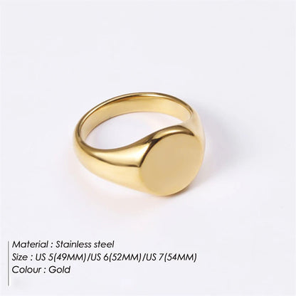 316L Stainless Steel Fashion Ring – Durable, Non-Fading Band for Women