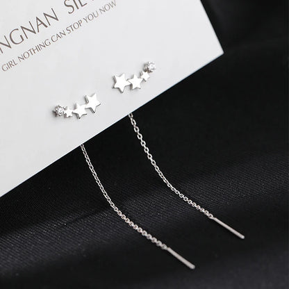 Elegant Pearl Long Tassel Drop Earrings – Fashion Metal Chain Jewelry for Women