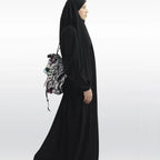 Abaya de prière à capuche pour femmes Elariah avec khimar long hijab | Vêtement de prière islamique modeste | Tissu Nida coupe ample
