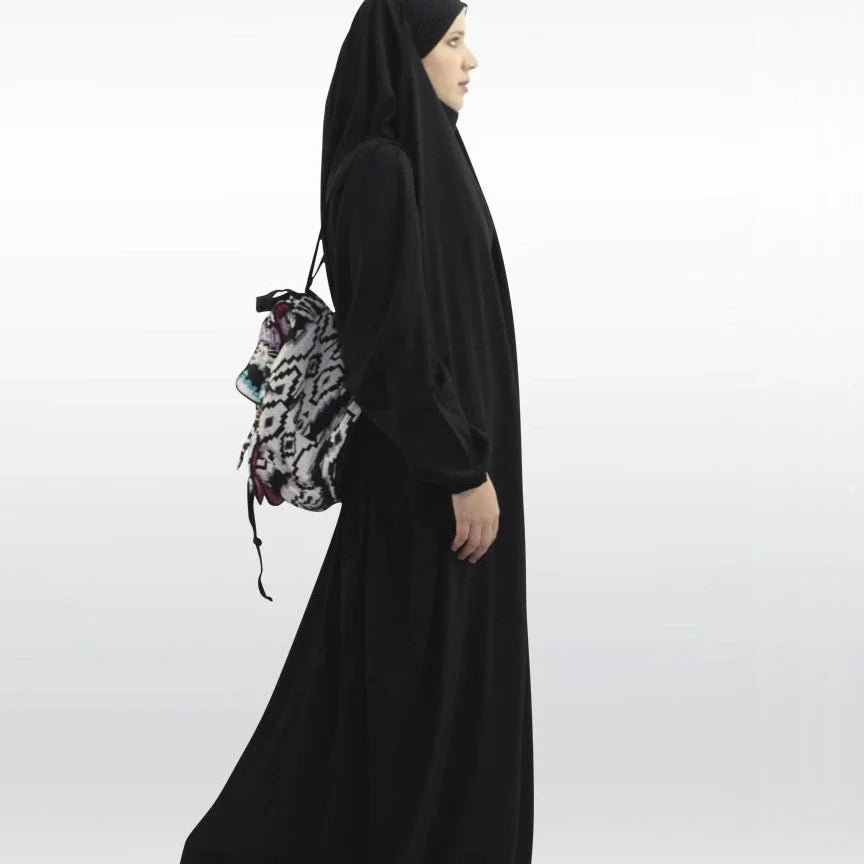Abaya de prière à capuche pour femmes Elariah avec khimar long hijab | Vêtement de prière islamique modeste | Tissu Nida coupe ample