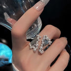 Anillo vintage de esmalte negro: banda geométrica de inspiración punk para hombre