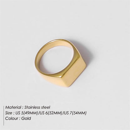 316L Stainless Steel Fashion Ring – Durable, Non-Fading Band for Women