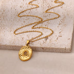 Collar geométrico con colgante de girasol: cadena de acero inoxidable para clavícula para mujer