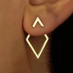Pendientes geométricos de estilo francés: joyas modernas y llamativas para mujer