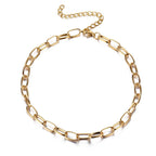 Collier à chaîne épaisse en acier inoxydable – Bijou ras-du-cou punk unisexe pour femmes et hommes