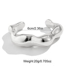 Irregular Geometric Cuff Bangle Bracelet for Women – Bold Statement Fashion Bracelet, Trendy Open Cuff Jewelry