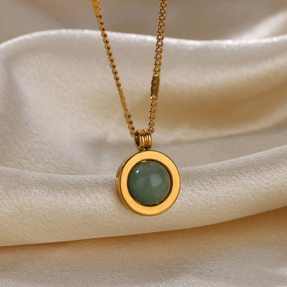 Collier géométrique avec pendentif tournesol – Chaîne de clavicule en acier inoxydable pour femme