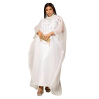 Elariah White Embroidered African Abaya Dress – Elegant Modest Maxi Kaftan for Women (Plus Size, Party & Church Wear)