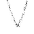 Collier à chaîne épaisse en acier inoxydable – Bijou ras-du-cou punk unisexe pour femmes et hommes