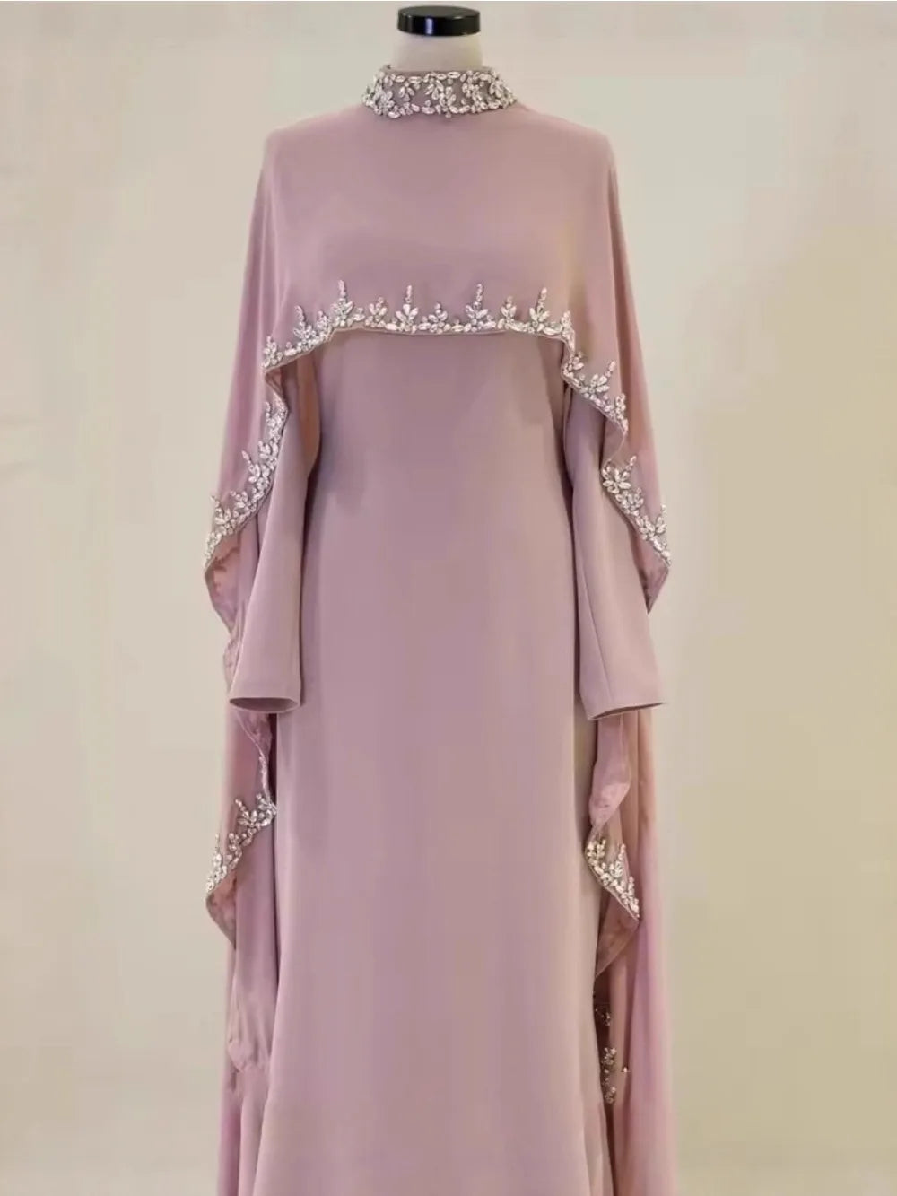 Elariah Embroidered Modest Abaya Dress for Women – Elegant Long Sleeve Kaftan Maxi Dress for Eid, Ramadan & Special Occasions