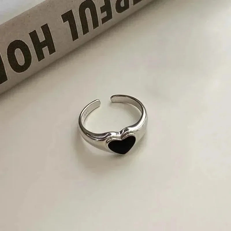 Bague Elariah ajustable en forme de cœur pour femme – Bague cocktail papillon vintage en zircon et perle | Bijou romantique pour mariage et soirée