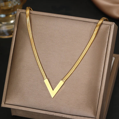 Geometric Stainless Steel Pendant Necklace – Minimalist Unisex Jewelry for Men & Women