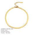 4mm Stainless Steel Snake Chain Anklet for Women – Minimalist Waterproof Beach Anklet, Adjustable Non-Tarnish Chain