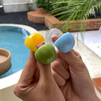 Anillo geométrico de acrílico en colores pastel para mujer: anillo llamativo de resina, joyería ligera y moderna para fiestas.
