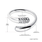 Bague JeeMango en acier inoxydable à double cercle pour femme – Plaqué or 18 carats, étanche, bijou tendance